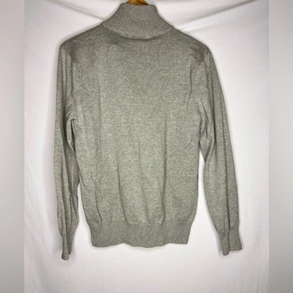 J Crew Mens 1/4 zip gray sweater size L